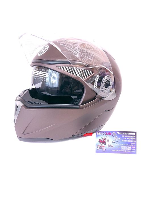 Шолом / шлем трансформер, модуляр, відкидний, з окулярами або flip-up