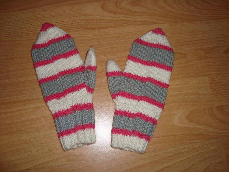 Rękawiczki w paski unisex handmade