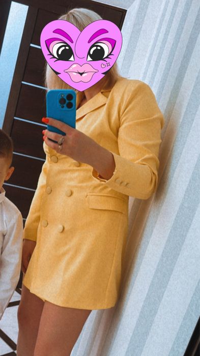 Платье піджак жовтий ( дуже яскравий)