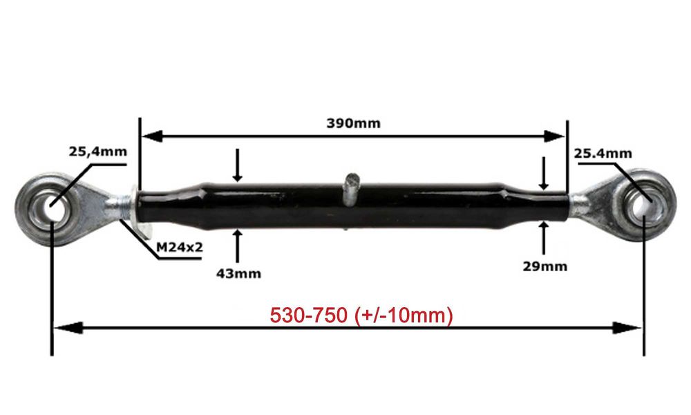 ŁĄCZNIK CENTRALNY CIĘGŁO URSUS C-360 C360 53cm do 75cm gwint M24