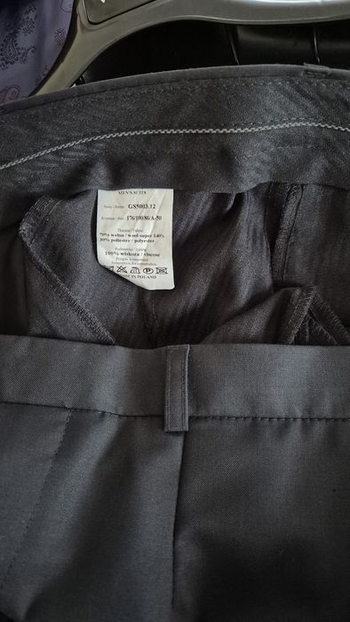 Garnitur męski rozmiar 50. Czarny gładki