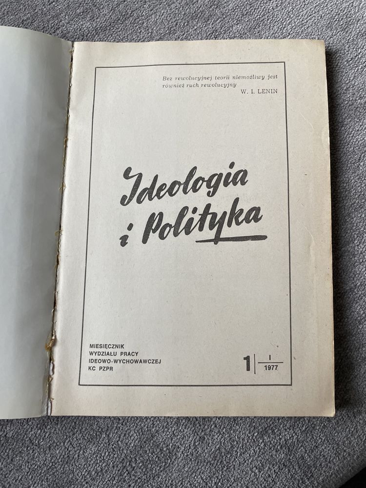 Ideologia i Polityka Miesięcznik Nr 1,  01.1977