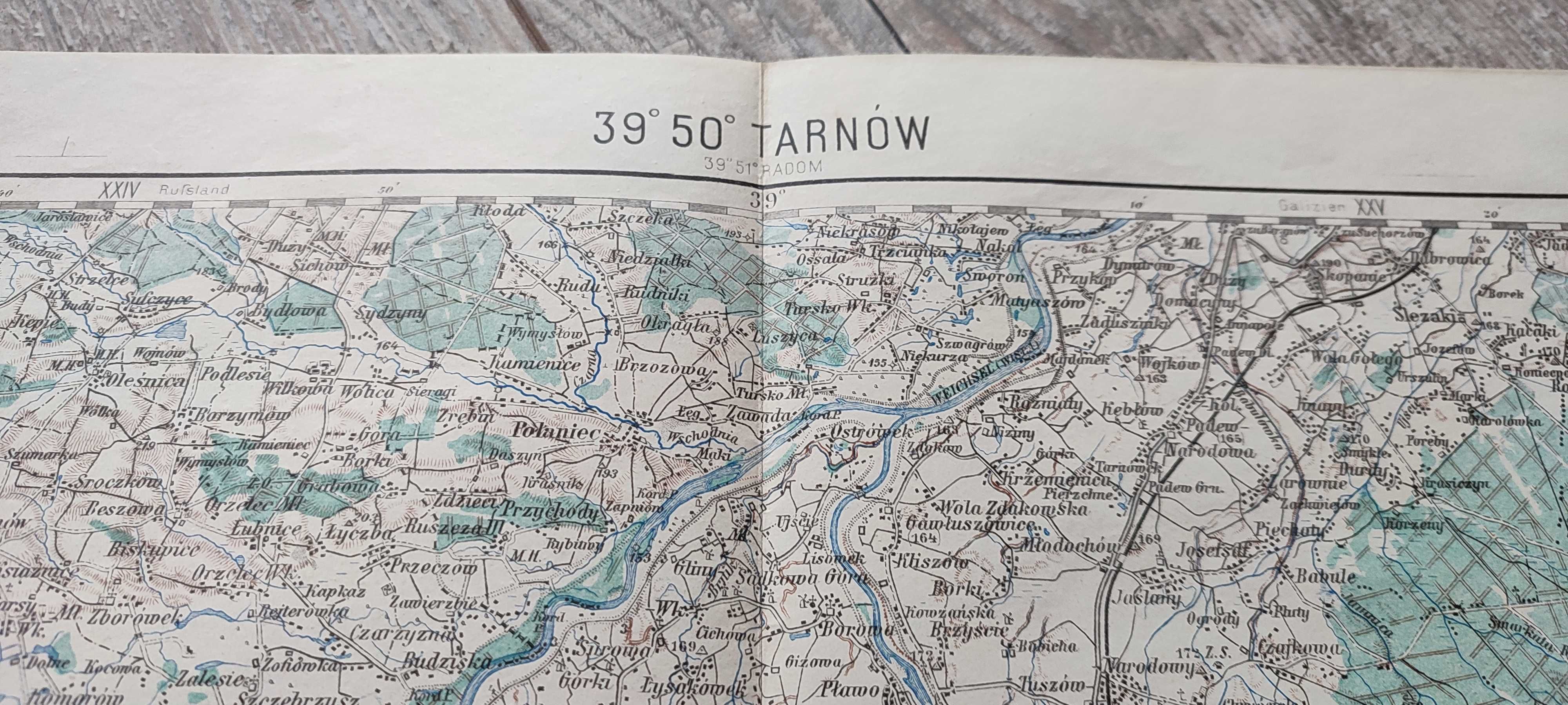 Mapa Tarnów 1914