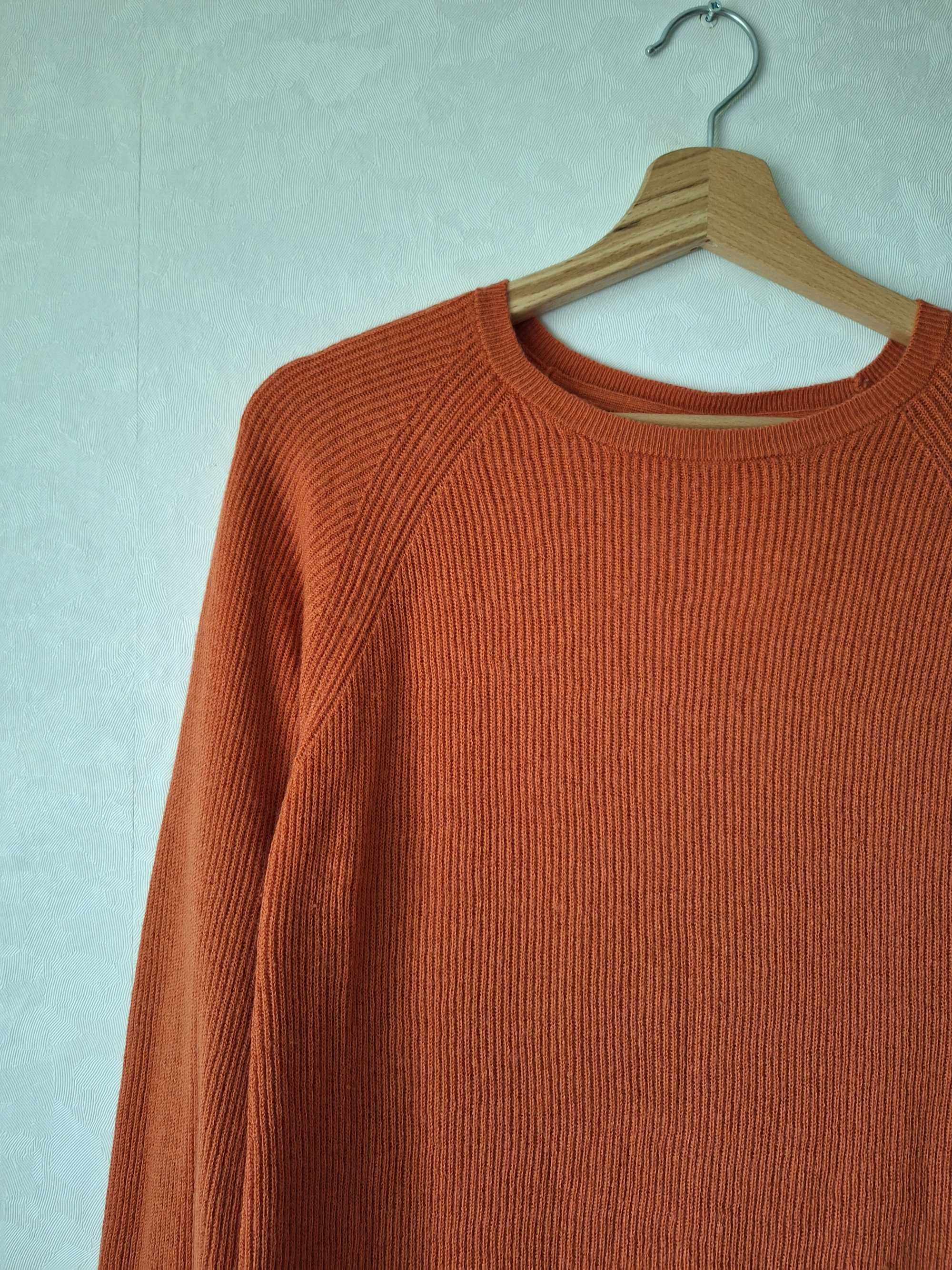Days Liks This wełniany sweterek 38 M wełna pomarańczowy ceglany