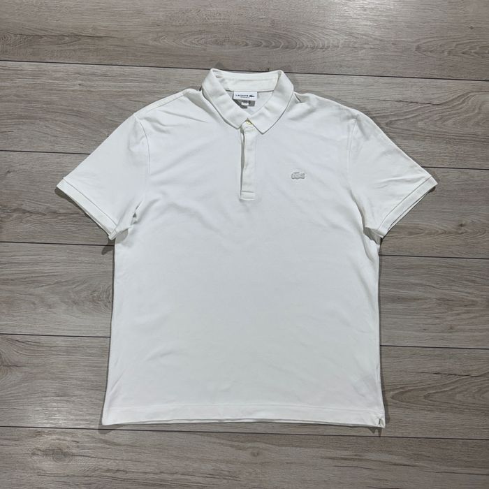 Біла Поло Лакосте Lacoste Regular Fit Тон-в-тон, Розмір XL, оригінал