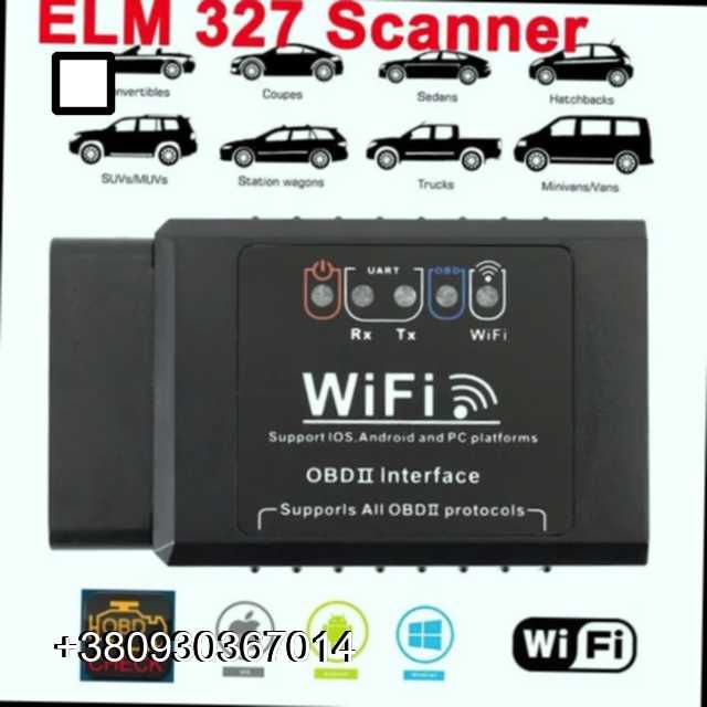 Автомобильный сканер OBD2 WIFI ELM327 V 1.5 автосканер iPhone Android