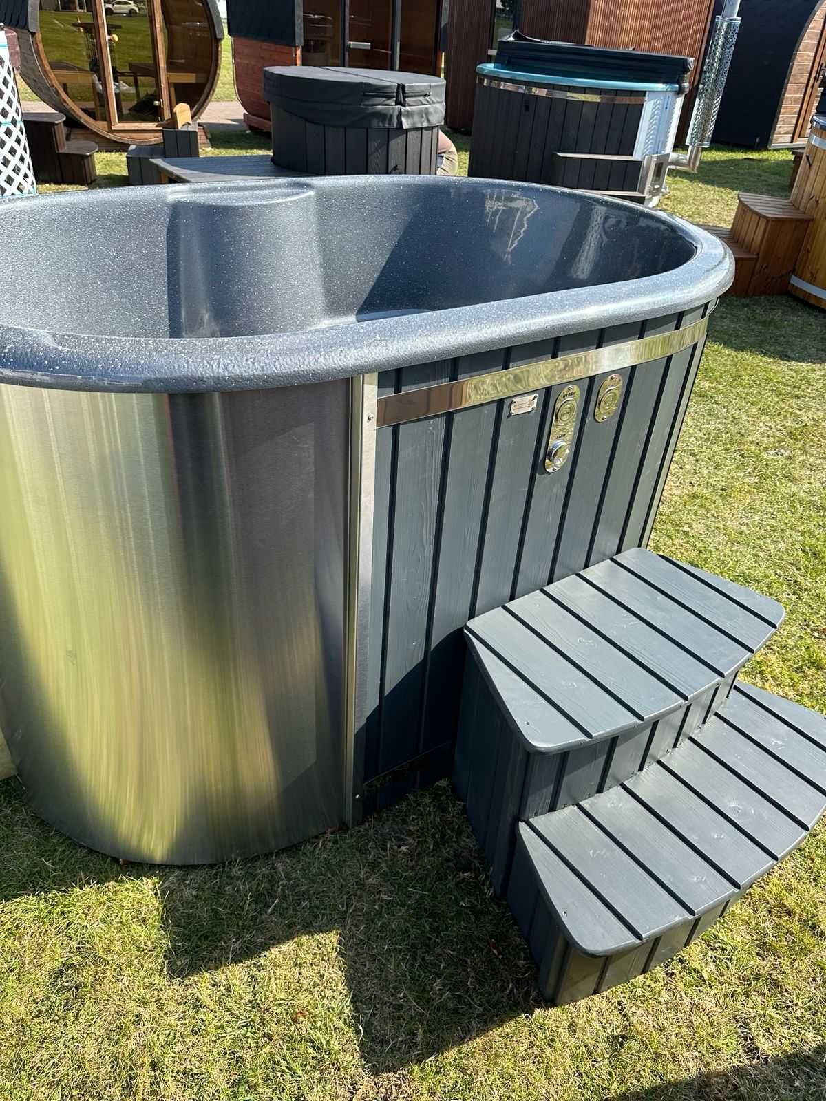 BALIA OWAL LUX - z piecem zewnętrznym -hot tub, spa, jacuzzi