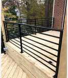 Balustrada balkon francuski schody stal czarna oraz nierdzewna