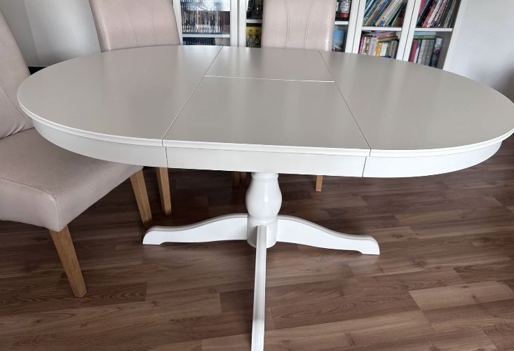 Ikea stol rozkladany bialy