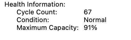 MacBook Pro 16 2021 32GB 1TB SSD 91%
