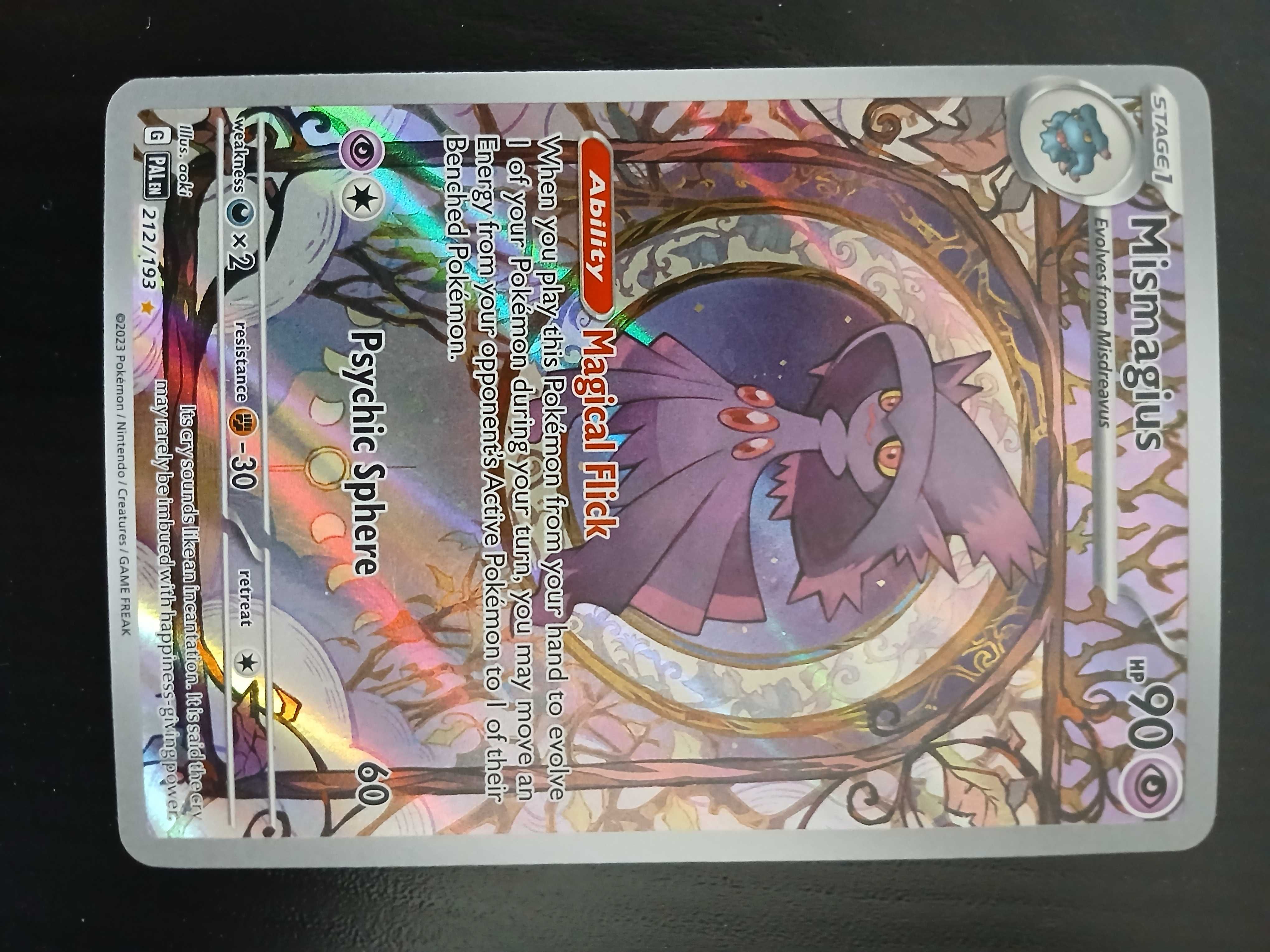 Karta Pokemon Mismagius 212/193