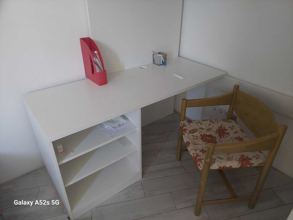 SMÅSTAD СМОСТАД Кровать-чердак 90x200 см + стол, стелаж, белый, | IKEA