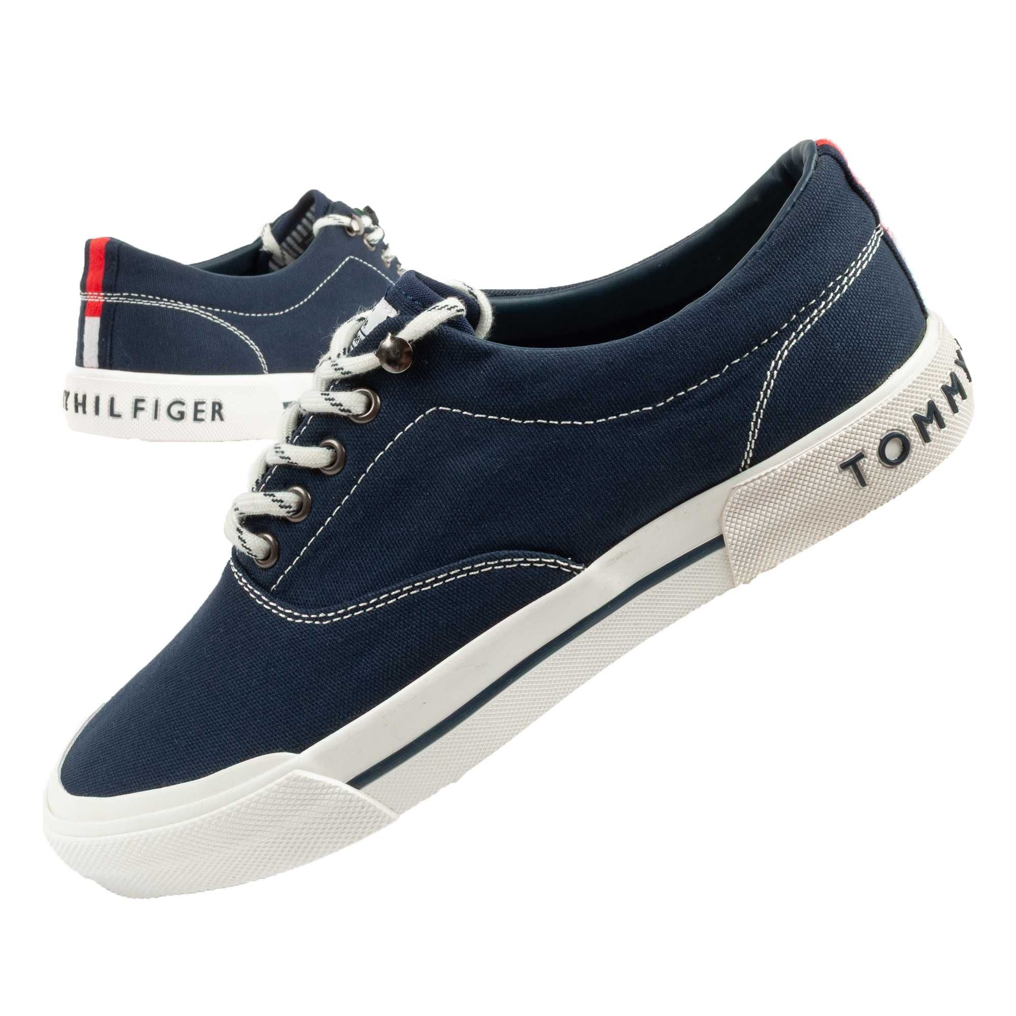 Tommy Hilfiger buty sportowe trampki modne wygodne granatowe r. 42
