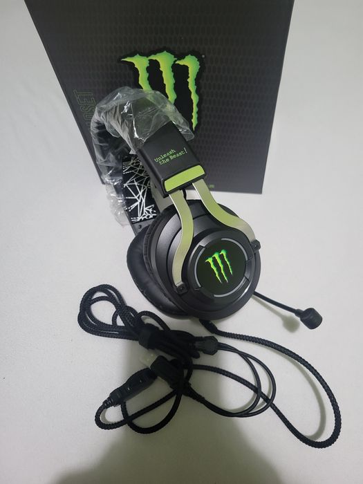 Słuchawki gameingowe Monster Energy NOWE, nigdy nie używane z mikrofon