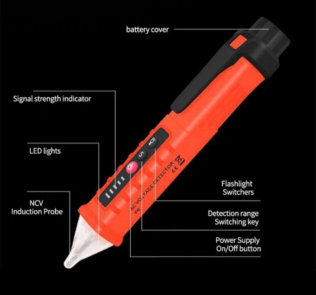 Бесконтактный тестер напряжения со световой и звуковой индикацией