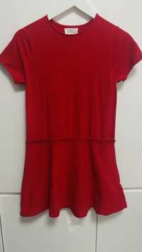Sukienka dzianinowa czerwona świąteczna Zara 164