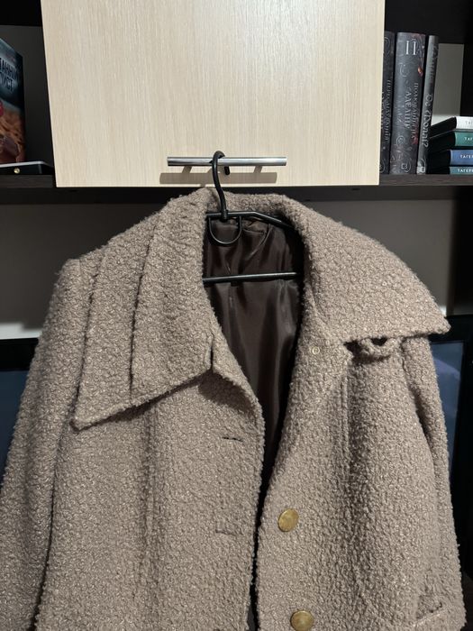 палто тедді коричнево/сіре