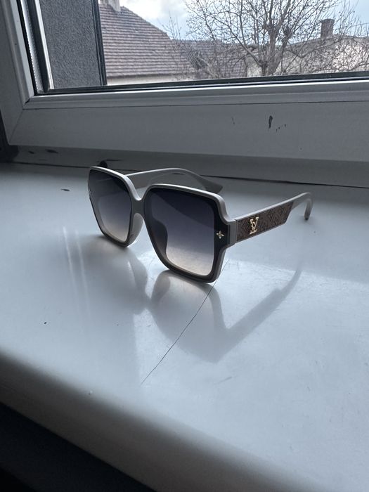 Okulary luksusowe brąz i beż