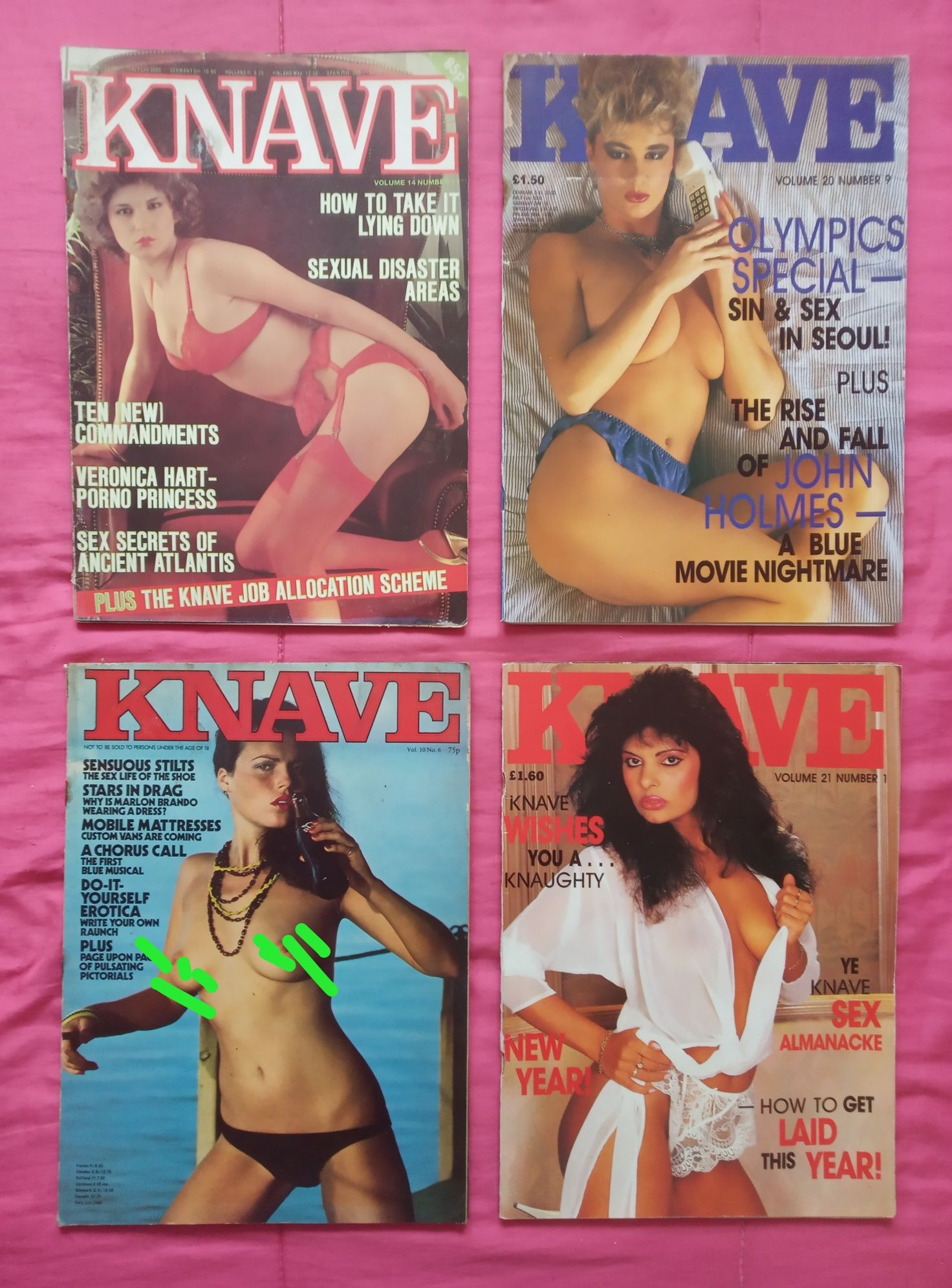 28 revistas KNAVE e 3 KAVALIER (eróticas)