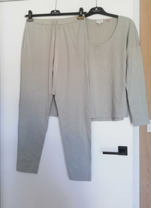 Massimo Dutti Piżama damska Loungewear 36S szałwiowa 100% Bawełna