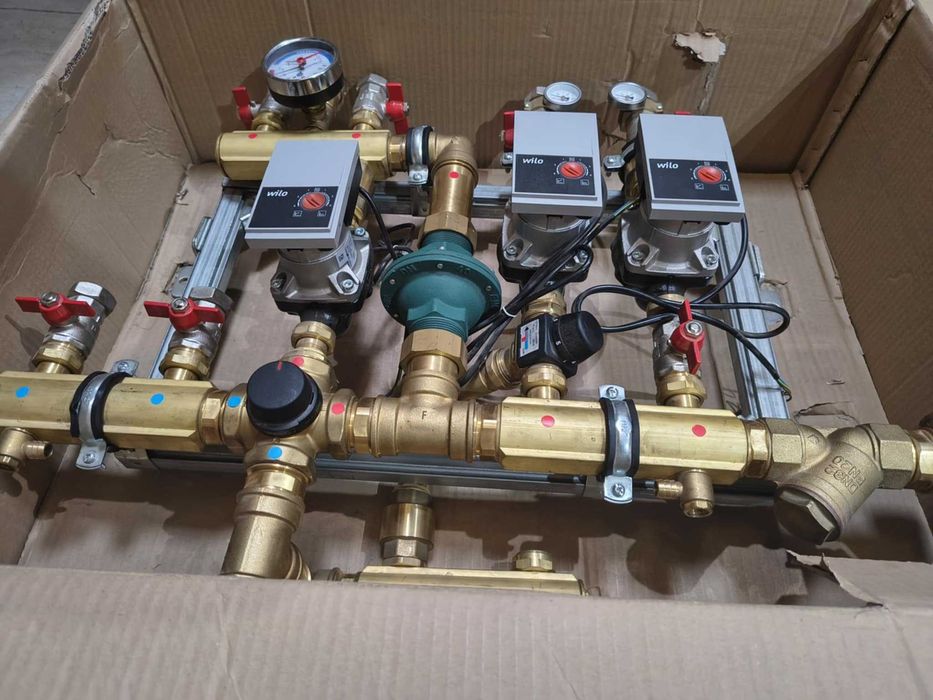 Kotłownia 3 pompowa Prandelli Wilo TeCe kotłów paliwo stałe u. otwarty