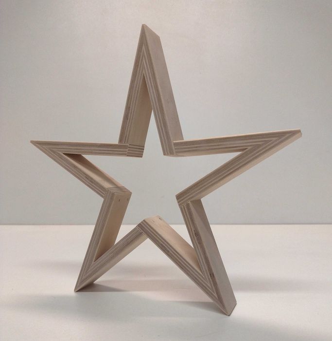 Drewniana Gwiazda Boże Narodzenie Dekor Baza Do Ozdabiania Wys.21,5cm