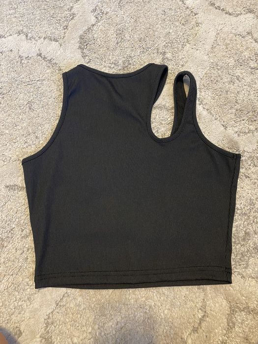 Czarny crop top koszulka 36 S nowe nowy Shein