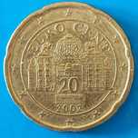 20 Cêntimos de 2002 da Áustria