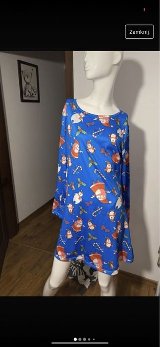 Sukienka swiateczna sportowy krój