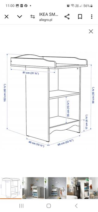 Stolik do przewijania Smagora Ikea przewijak Vadra gratis