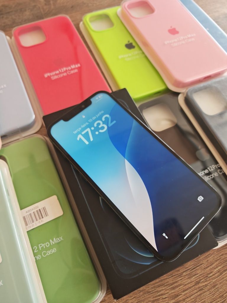 iPhone 12 Pro Max 256GB Azul em Bom estado(Face id Não Funciona)Aceito