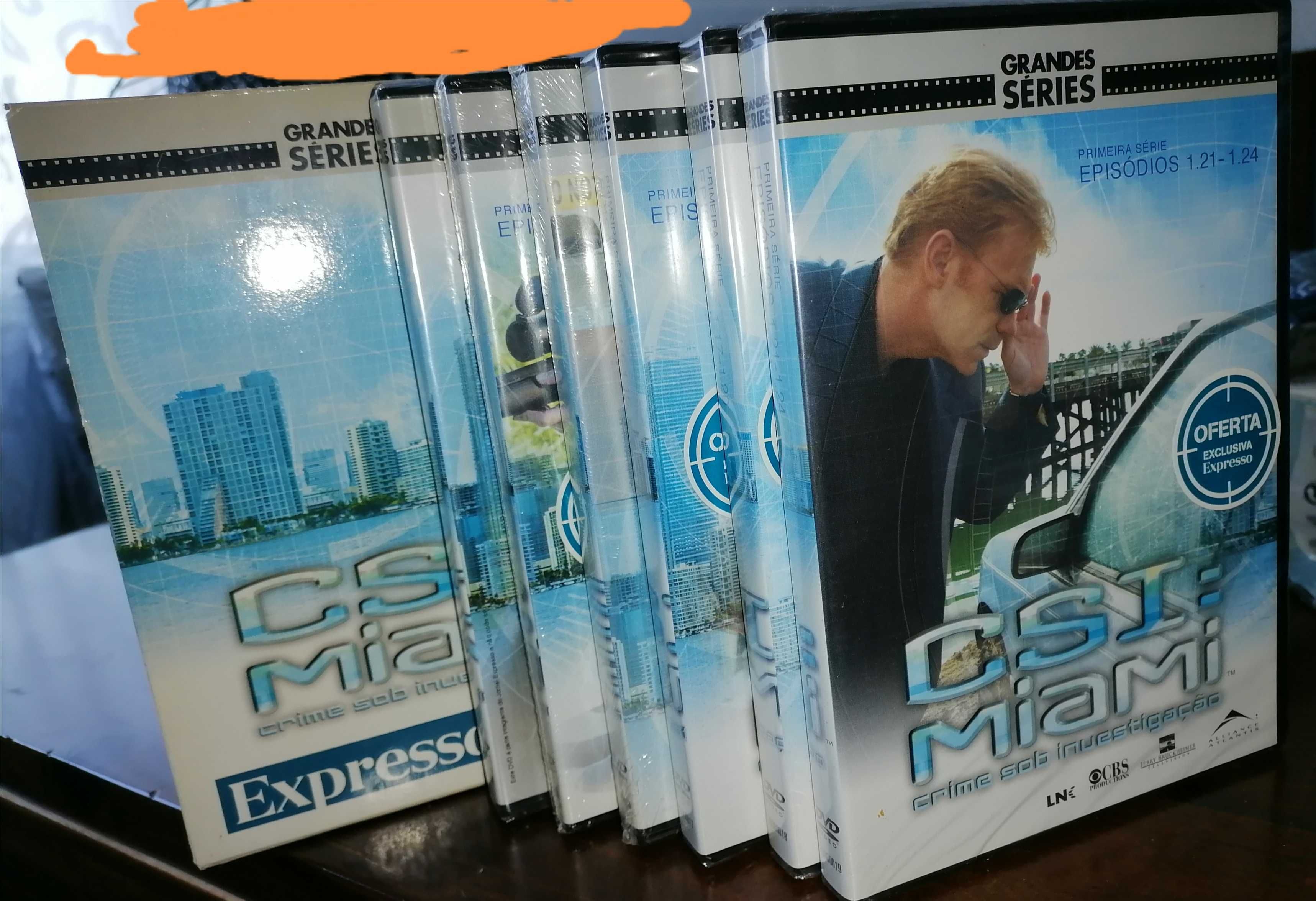 DVD's CSI Miami e Las Vegas ainda selados