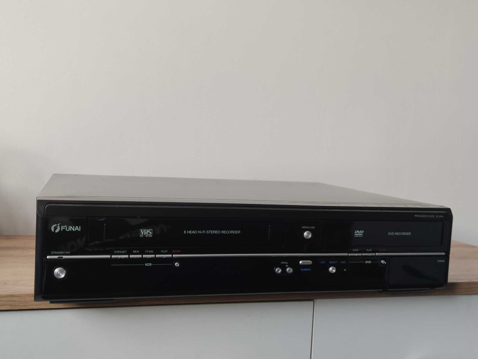 FUNAI WD6D-D4413DB nagrywarka combo vhs DVD USB HDMI