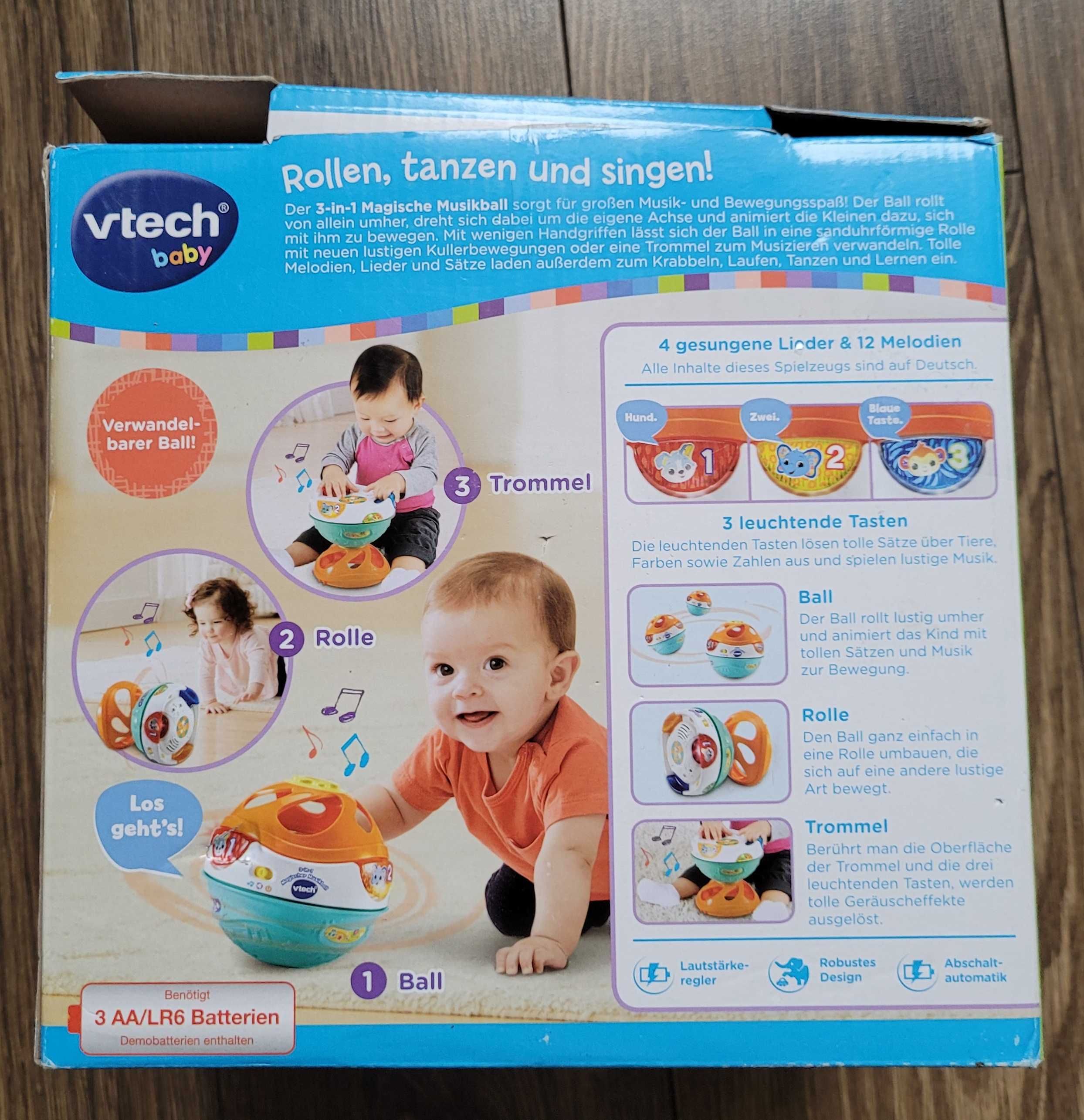 VTech Baby interaktywna magiczna piłka zabawka dla dzieci NIEMIECKI