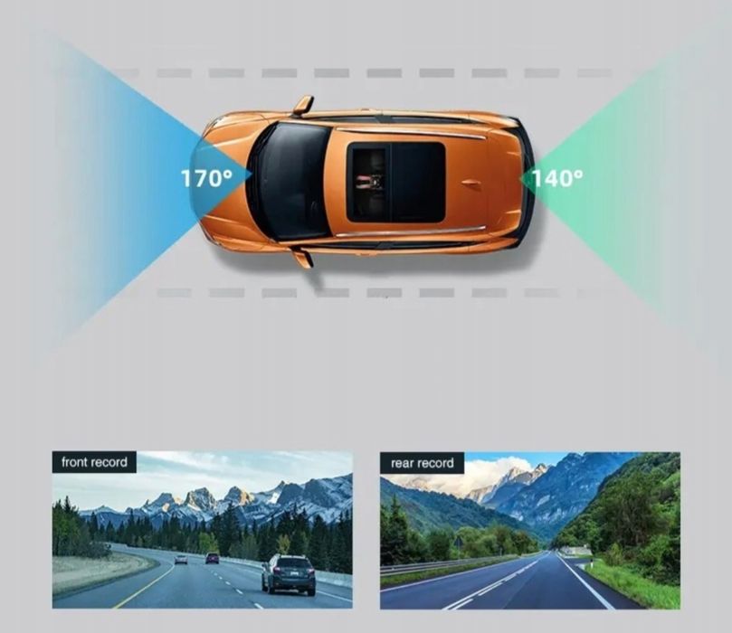 Wideorejestrator kamera samochodowa 4K/FHD z Wifi z kamerą tylną