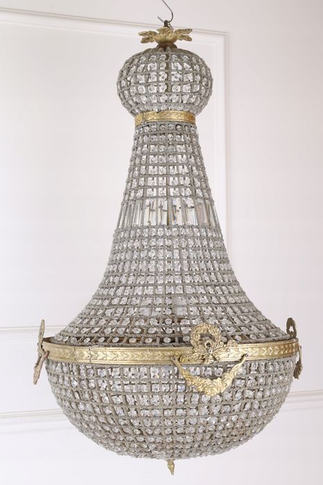 LAMPA ŻYRANDOL KRYSZTAŁ- gruszka 110 cm Fi 60 cm