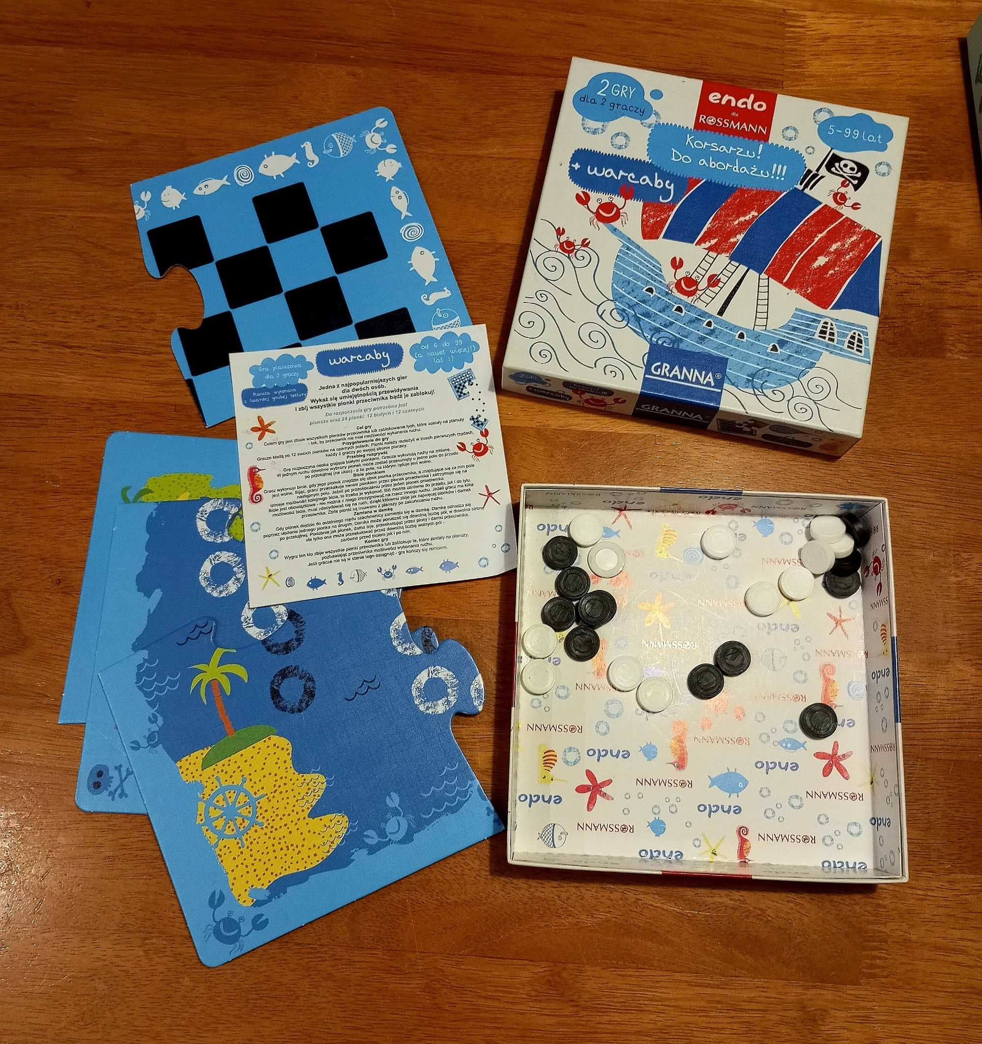 Gra planszowa Korsarzu! Do abordażu! + warcaby Endo  Granna