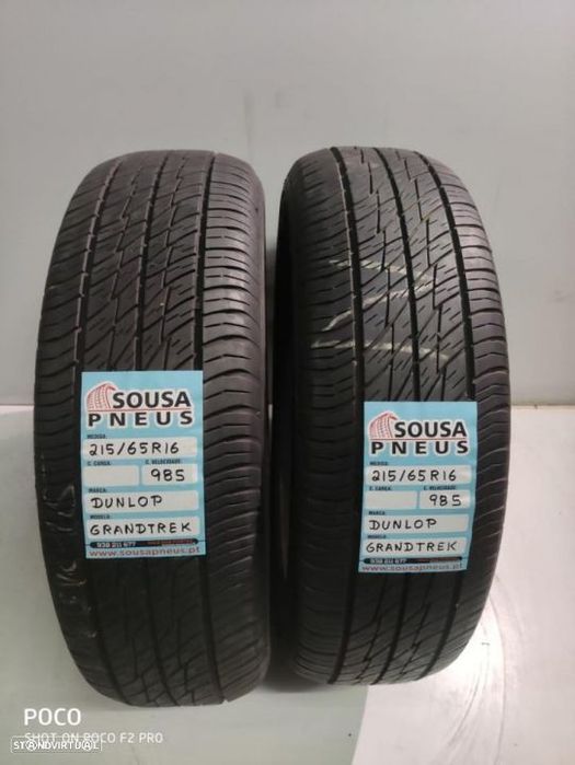 2 pneus semi novos 215-65r16 dunlop - oferta dos portes