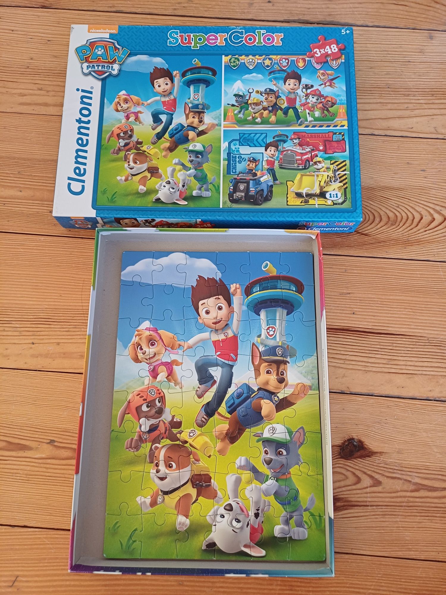 3 Puzzles de 48 peças da Patrulha Pata (Paw Patrol)