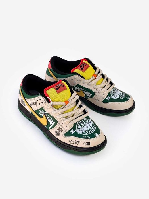 Чоловічі кросівки Nike SB Dunk Low x Stussy BMW кольорові NK704 ТОП