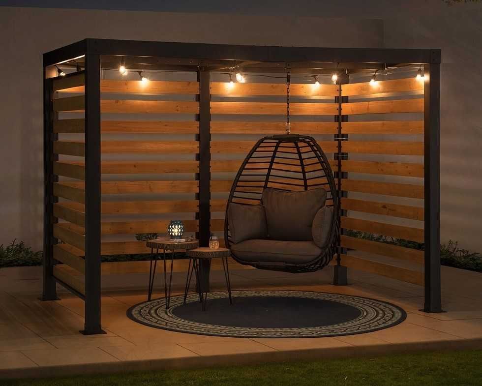 Pergola drewniana 2x3 m tarasowa zadaszenie wiata z drewna stalowa