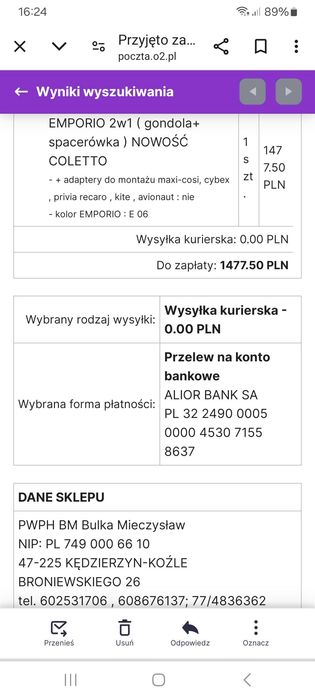 Wózek Emporio Coletto 2 w 1