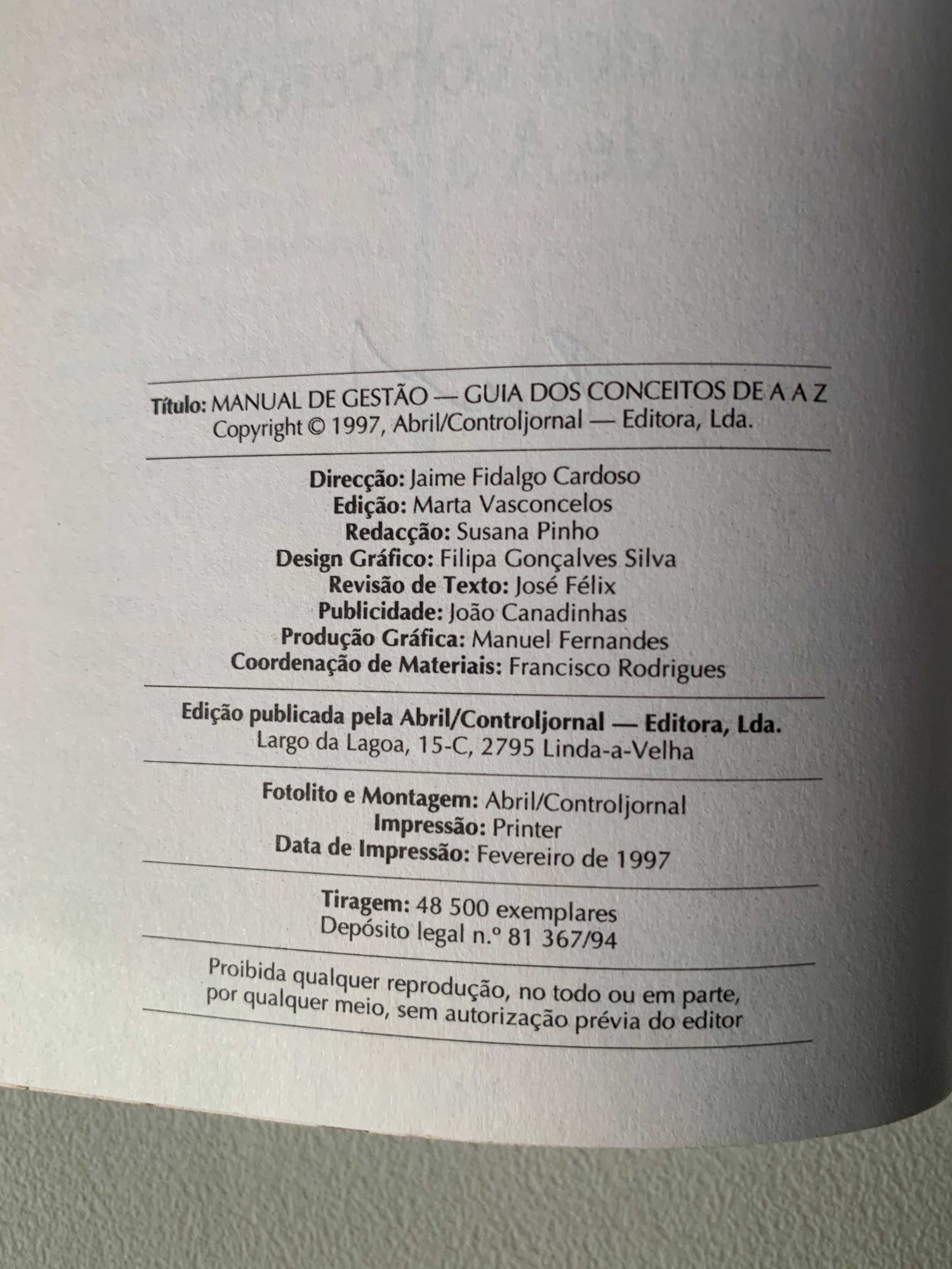 Manual de Gestão - Guia dos Conceitos de A a Z