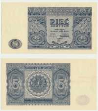 5 złotych 1946 UNC  Bez numeracji i serii
