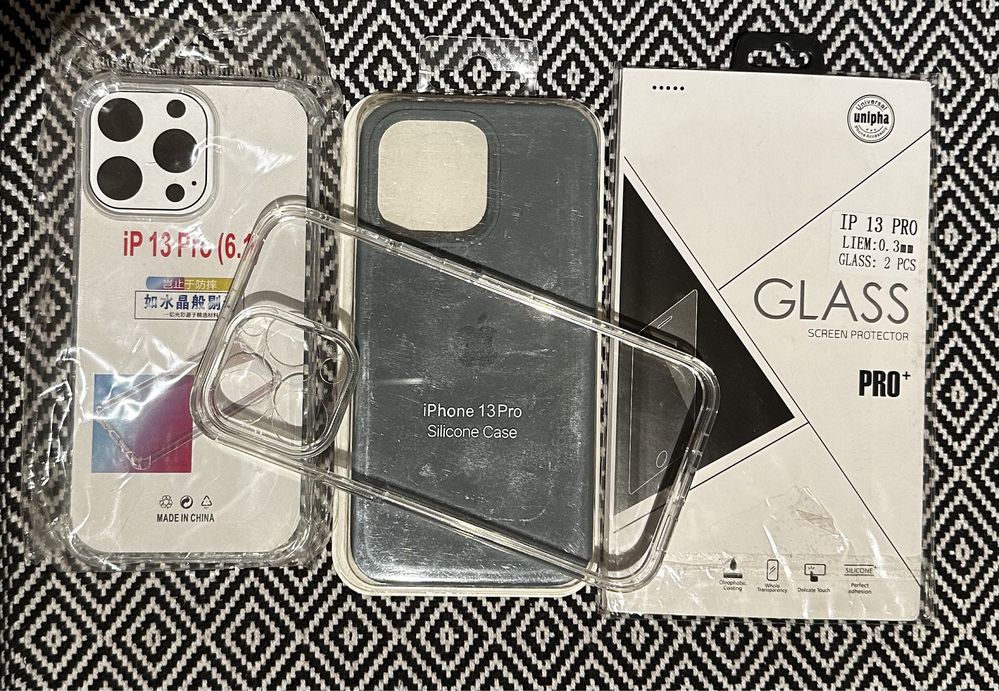 3 Nowe Etui i 2 x szkło hartowane iphone 13 pro