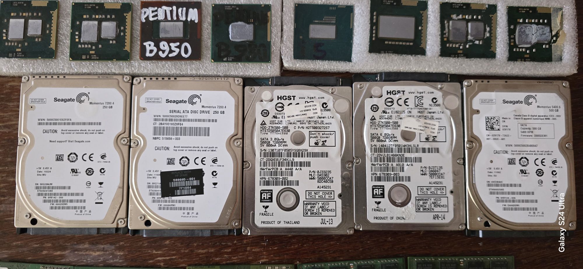Procesory,Pamięci RAM DDR3 2GB,dyski -Sprawne