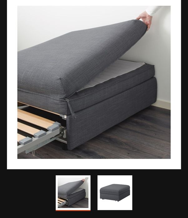 Pufa z funkcją spania Ikea Valentina