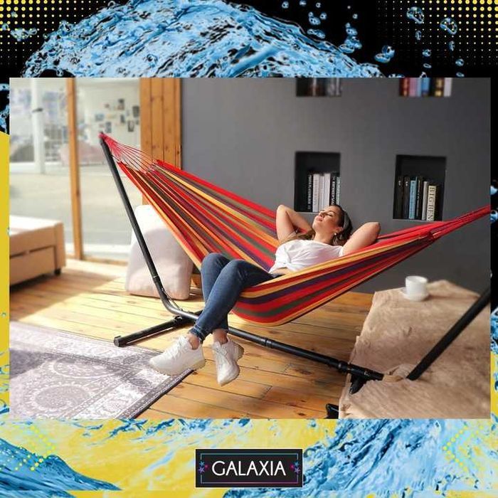 Hamak ze Stelażem Stelaż do hamaka OGRODOWY DWUOSOBOWY XXL Stojak