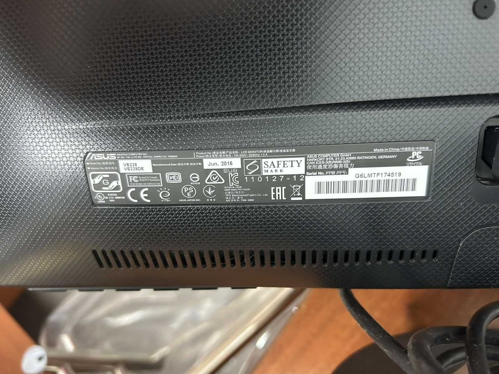 монітор ASUS vs228de