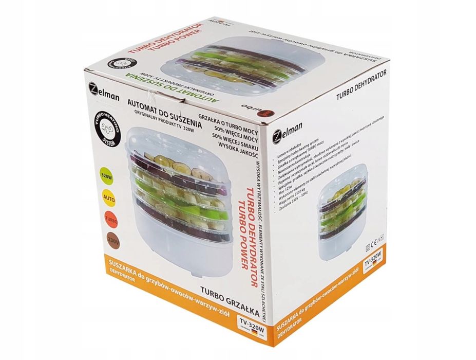 Suszarka Zepman “turbo dehydrator” TV-320W - Nowa